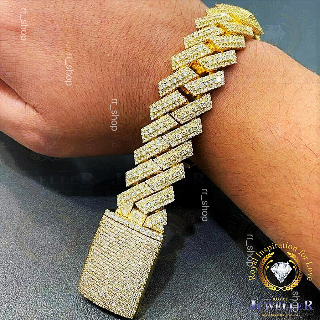 necklace moissanite chain Custom 20mm Width Miami Cuban Link Real S925 Heavy Hip Hop Chain Vvs Moissanite Chain Cuban