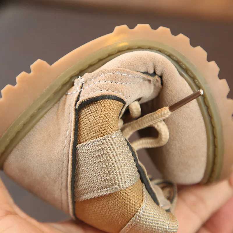 Childrens boys and girls single boots childrens war wolf boots childrens fashion shoes anti slip childrens boys and girls shoes W240810