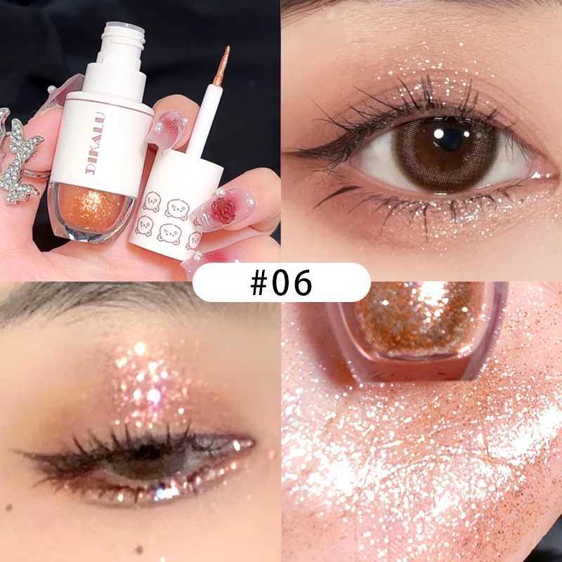 Highlight Liquid Eyeshadows Professional Cute Bear Shimmer Glitter Eye Shadow New Beauty Cheap Very Nude Eyeshadow Women MakeupCL240812