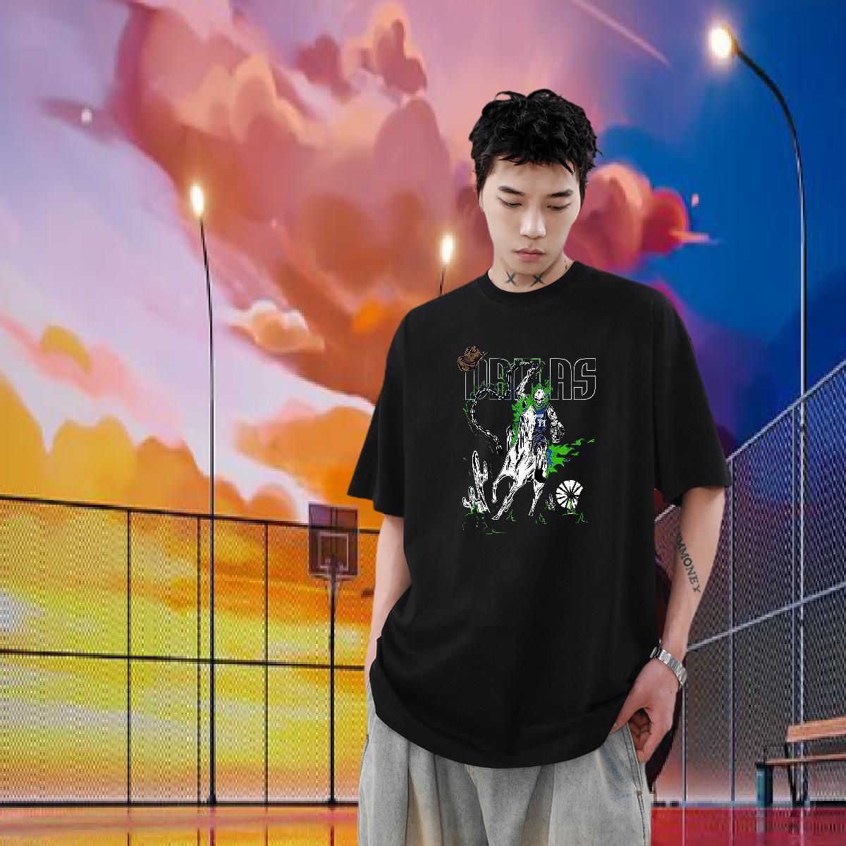 Fashion Men T Shirts skull Tops Tees 100% Cotton 230g Casual Comfortable DIY Breathable Tshirt for Man Woman