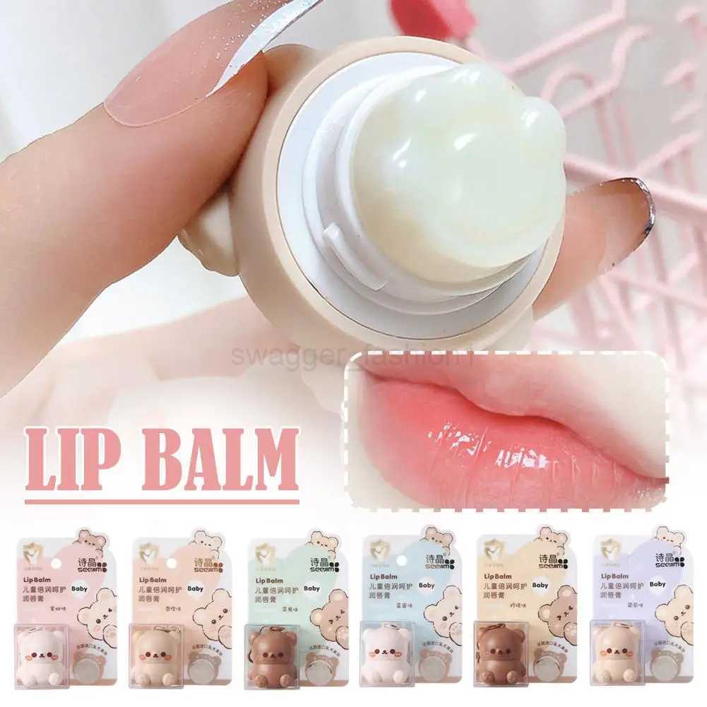 Cute Little Bear Lip Balm For Kids Moisturizing Anti-dry Anti Crack Mini Lip Balm Lipstick With Keychain Decorations Lip Ca G5C6XJ240812