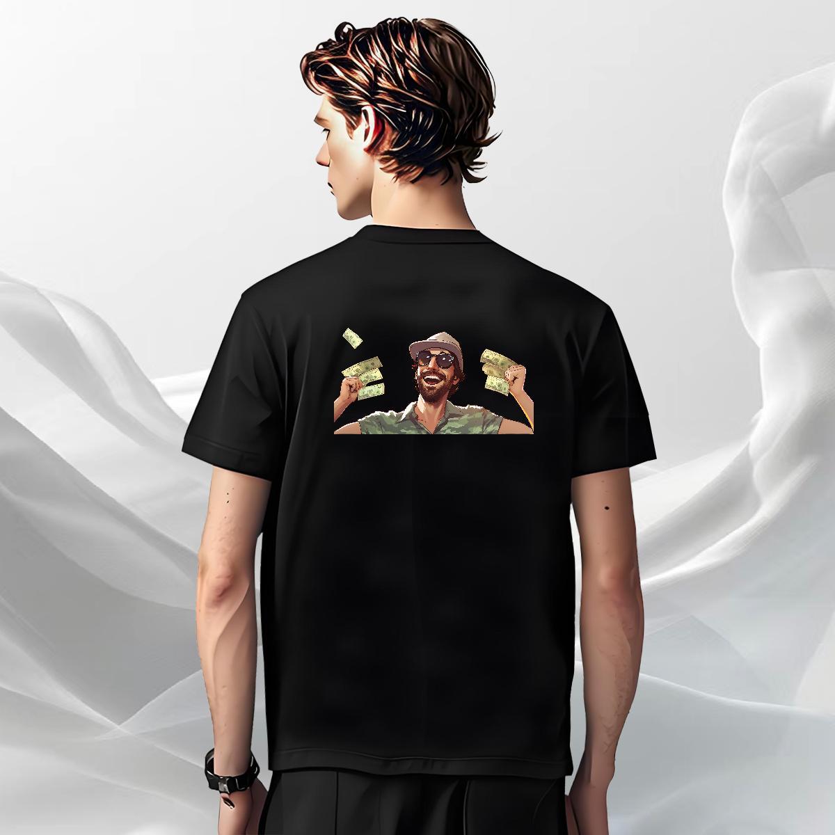 2024 Mens T Shirts money Tshirts 230g Cotton Daily Wear Classic Customized Crew Neck Breathable Tshirt for Man Woman