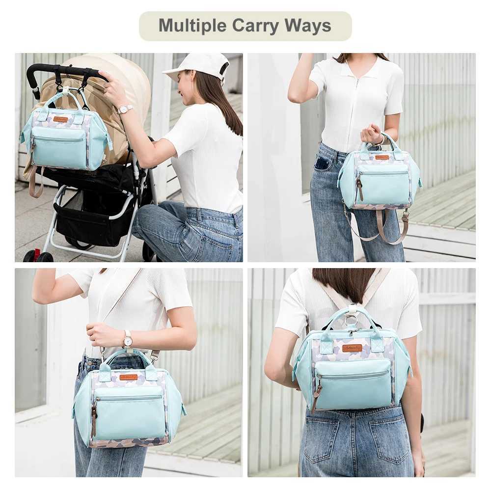 Multi functional dial bag outdoor travel handbag baby bag handbag suitable for mothers waterproof large capacity with handbag W240812