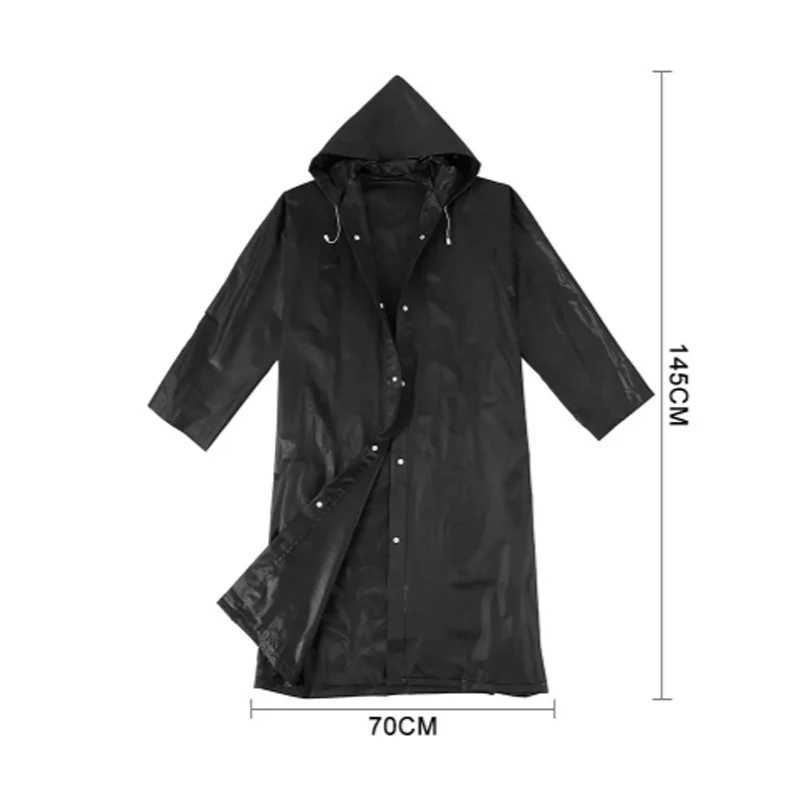 Parent-child raincoat Eva Black Waterproof thickened camping and hiking raincoat for adults and children Y240810