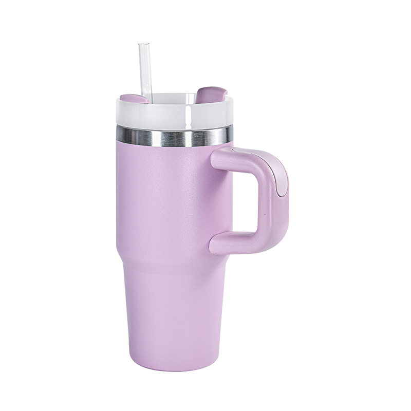 14oz Reusable Tumbler with Handle and Straw Stainless Steel Insulated Travel Mug Tumbler Insulated Car Cup Keep Drinks Cold Mini