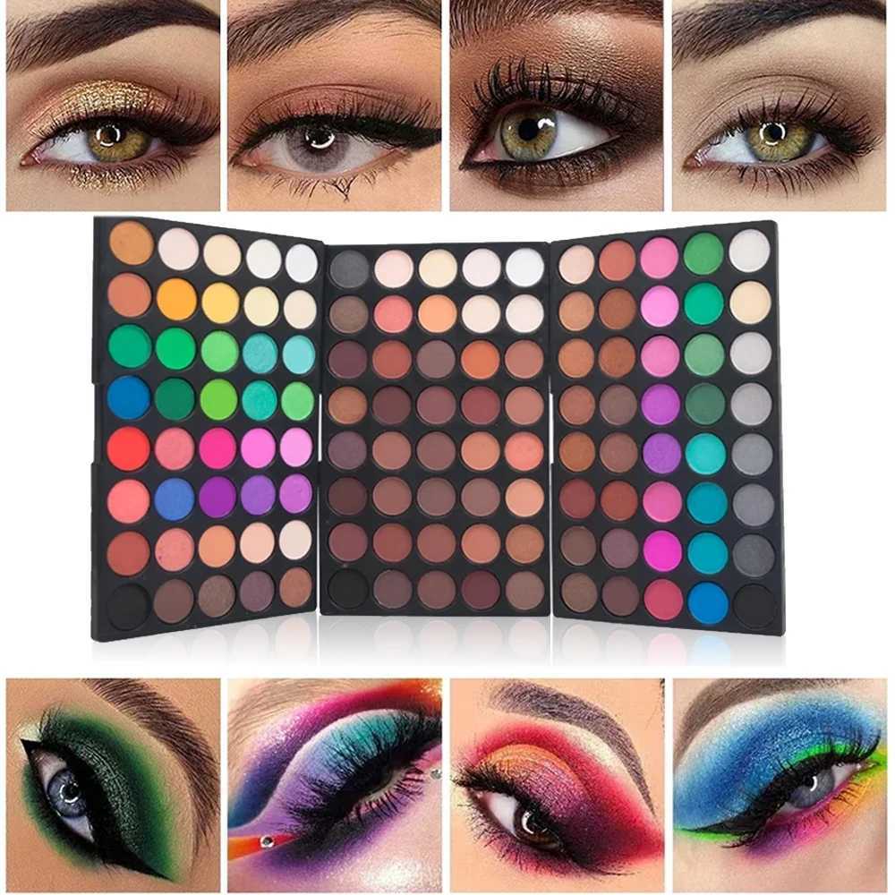 120 Colors Matte Shimmer Eyeshadow Palette Natural Waterproof Lasting Eye Shadow Makeup Set with 20 makeup brushes Cosmetics KitW241212