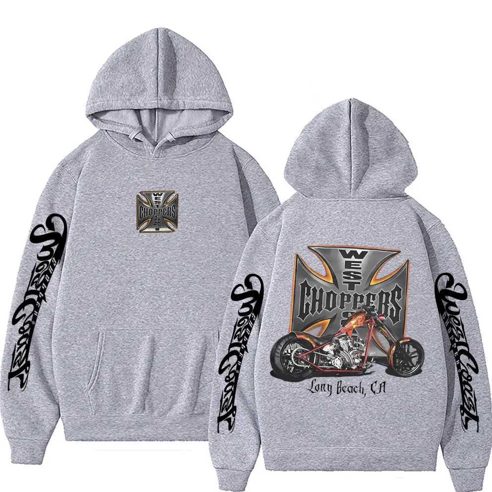 West Coast helicopter graphic hoodie mens retro streetwear mens long sleeved oversized sportswear mens Gothic hoodieW24072536874 3