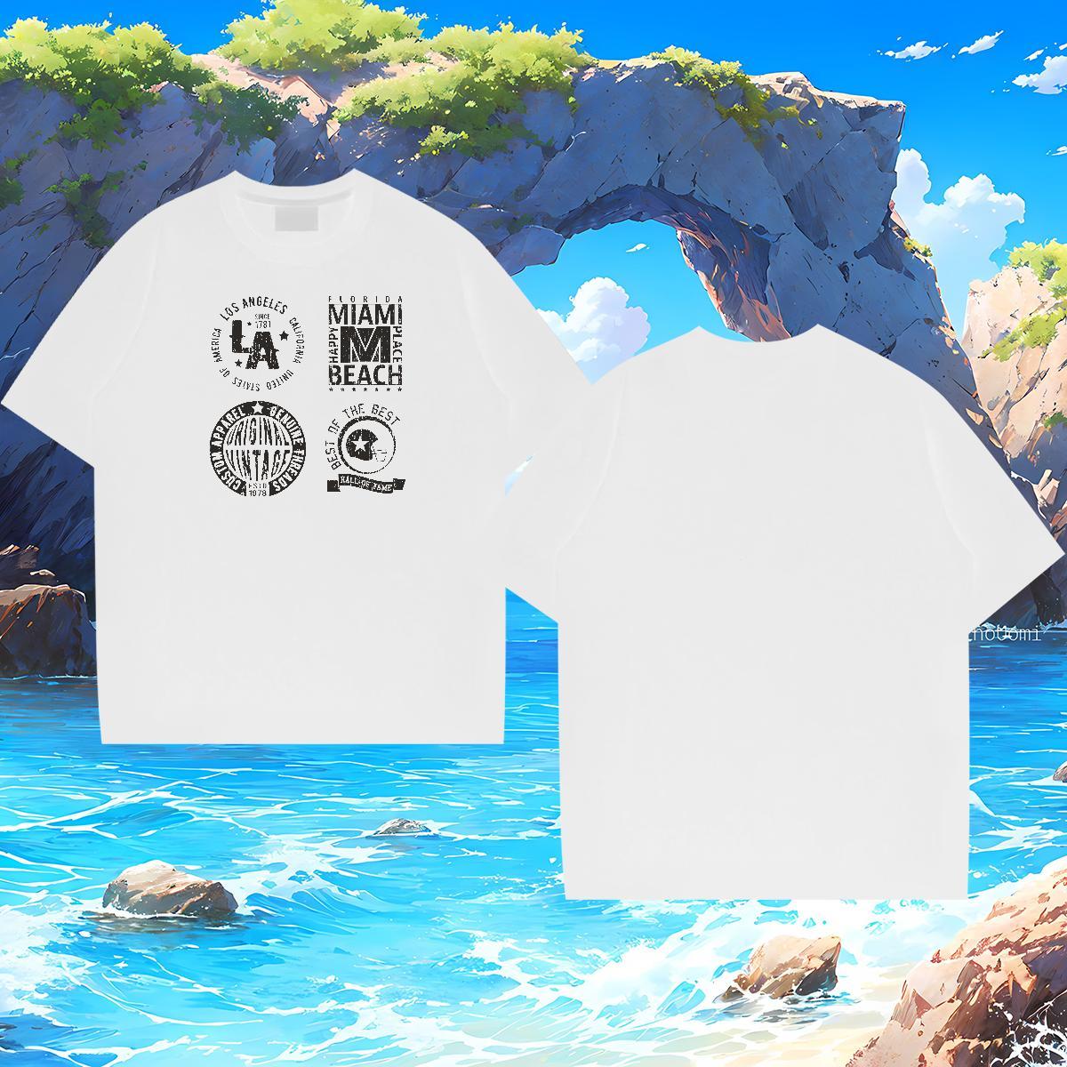 Cool Design Men Tees letter 230g Cotton Casual Daily Wear Crew Neck T Shirts Men Oversized 2024 New Tops Tees