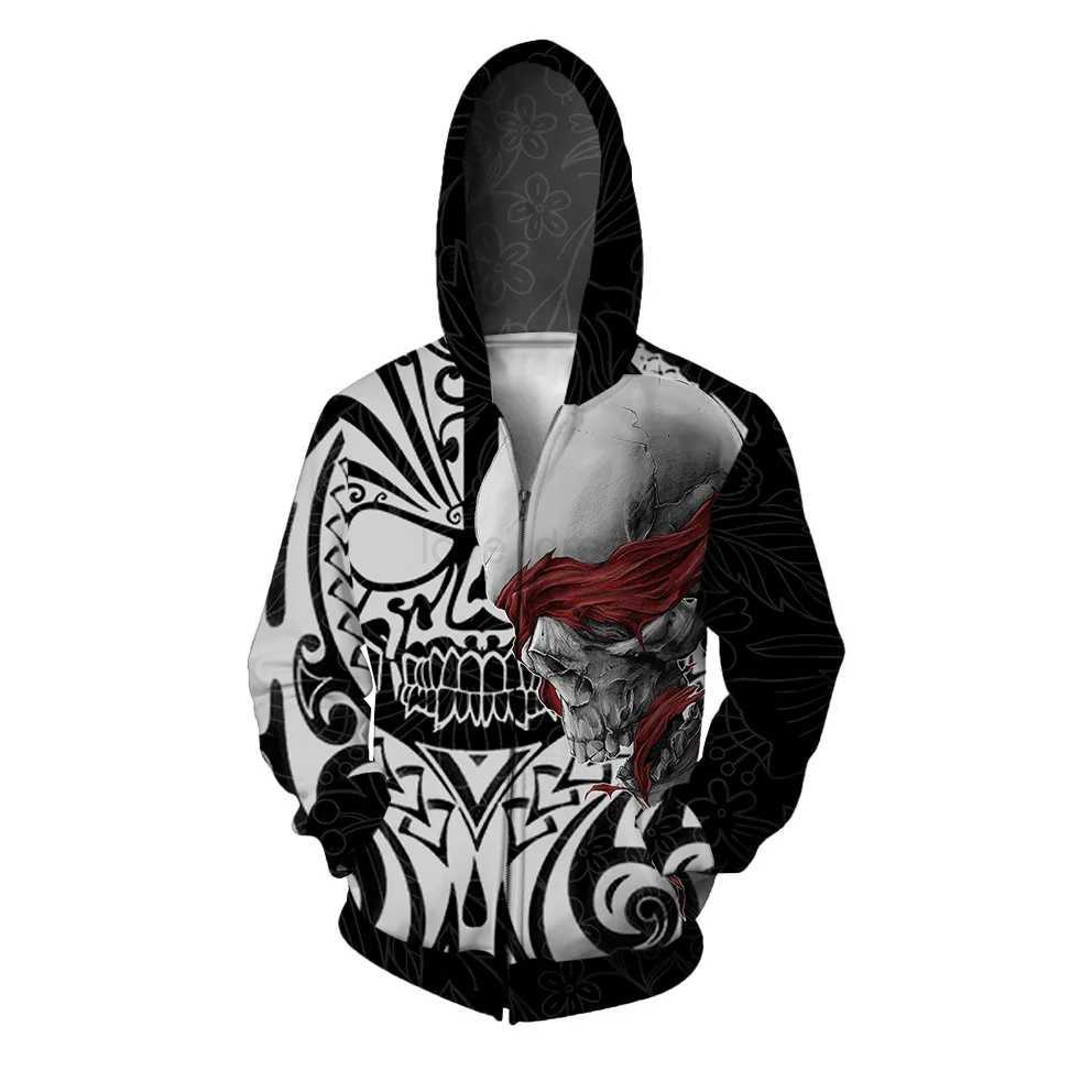 Tracksuit Men Hoodies Spring and Autumn Fashion Mens Skull Cool Armor 3D Printed Sweatshirt Hoodie New in SweatshirtsXJ240812