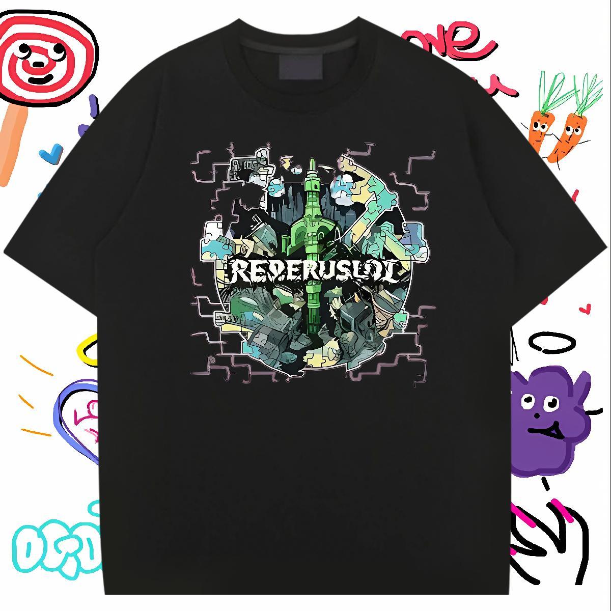 Fashion Casual 230g Pure Cotton T Shirt For Man letter Anime Printing Street Men Clothes T-Shirt Wear Breathable Crew Neck Free Shipping Floral Print