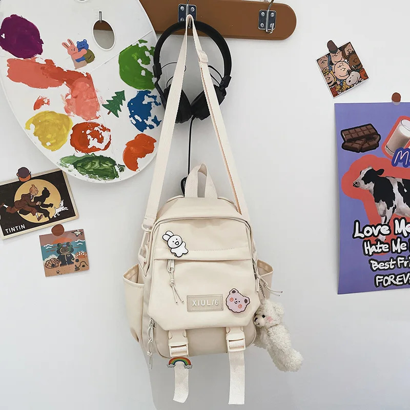 Small Womens Backpack Girls School Waterproof Nylon Fashion Japanese Casual Young Bag Female Mini Mochila 240812