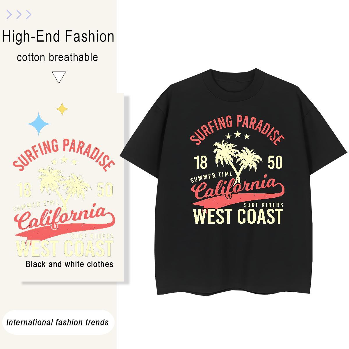 Cool Design Men Clothes T-Shirt Spring Summer 230g Cotton Custom Cartoon O-Neck Short Sleeve tree T-Shirts for Men Fashion Design Tops Tees