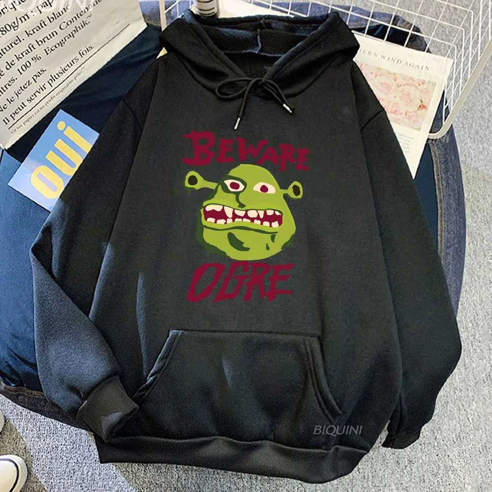 Monster Shrek Mens Hoodie Mens and Womens Fashion Simple Long Sleeve Sweatshirt Autumn and Winter Street Fashion HoodieW240724