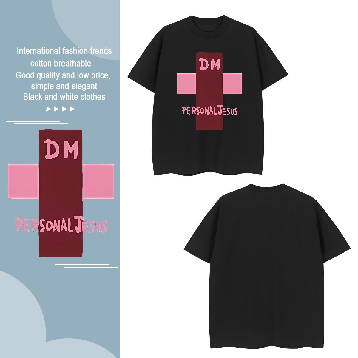 Classic Casual T-Shirts 100% Cotton 230g Men Tshirts High Street Hip Hop Crew Neck Breathable Asian Size Cool Top Tees