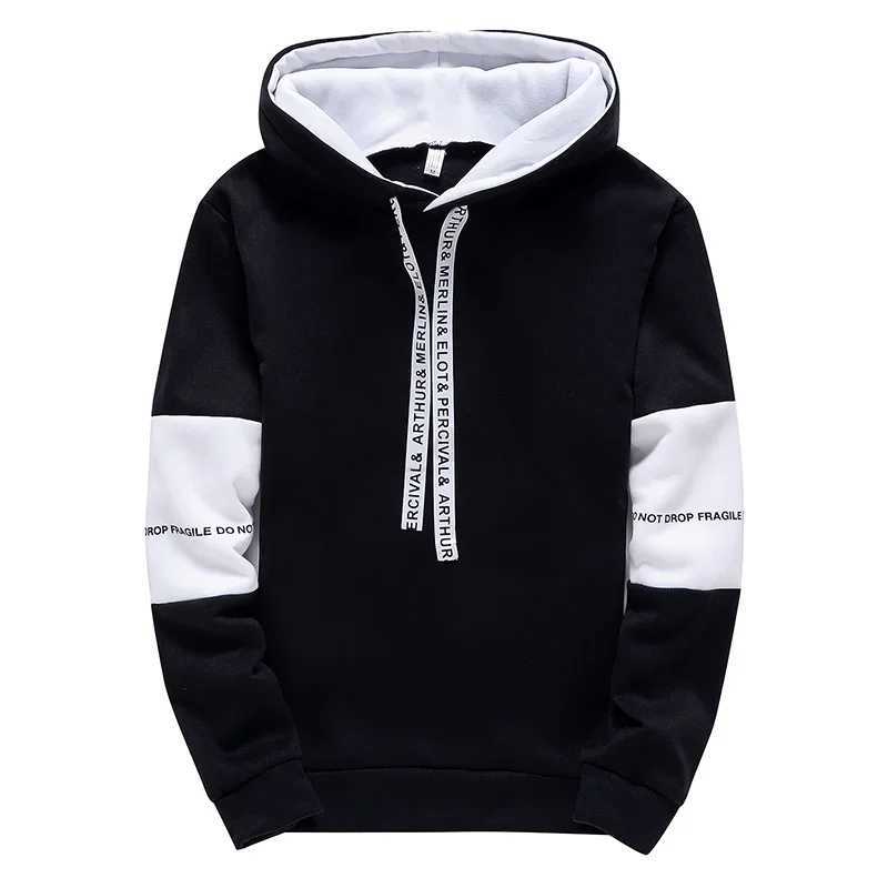 Mens Hoodies Long Sleeve Casual Printing With Letter Sweatshirts New Spring Hip Hop Pullover Sports Top Male Hooded SweatshirtsXJ240812