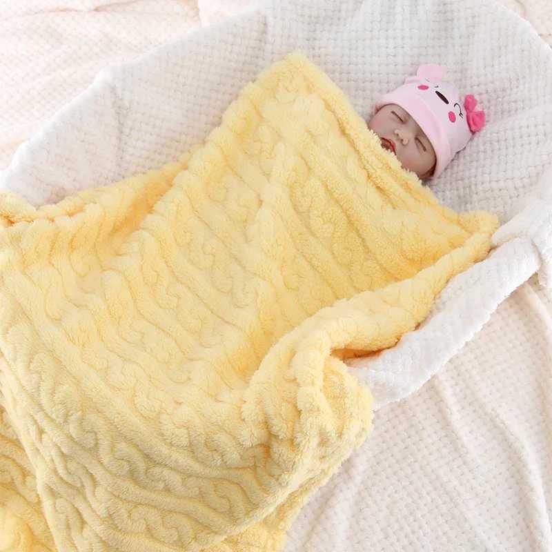 Childrens blanket lightweight comfortable solid color taffeta baby blanket super soft newborn swaddle blanket warmW240810