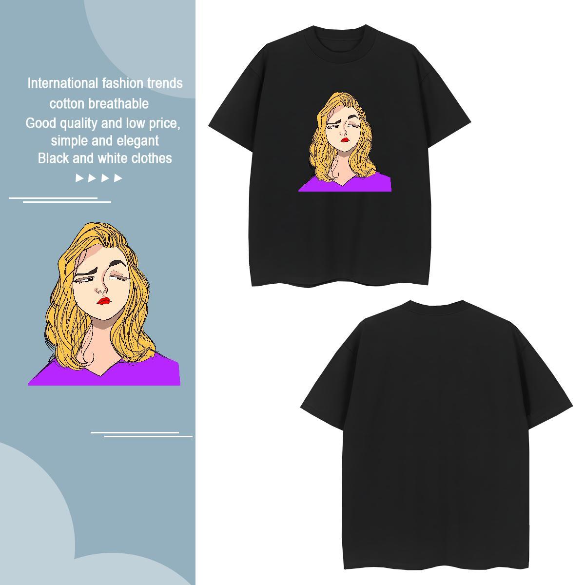 Classic Casual 230g Cotton T-Shirts for Men Hip Hop Tshirt for Man Woman Tees Breathable Soft Brand Custom Printing