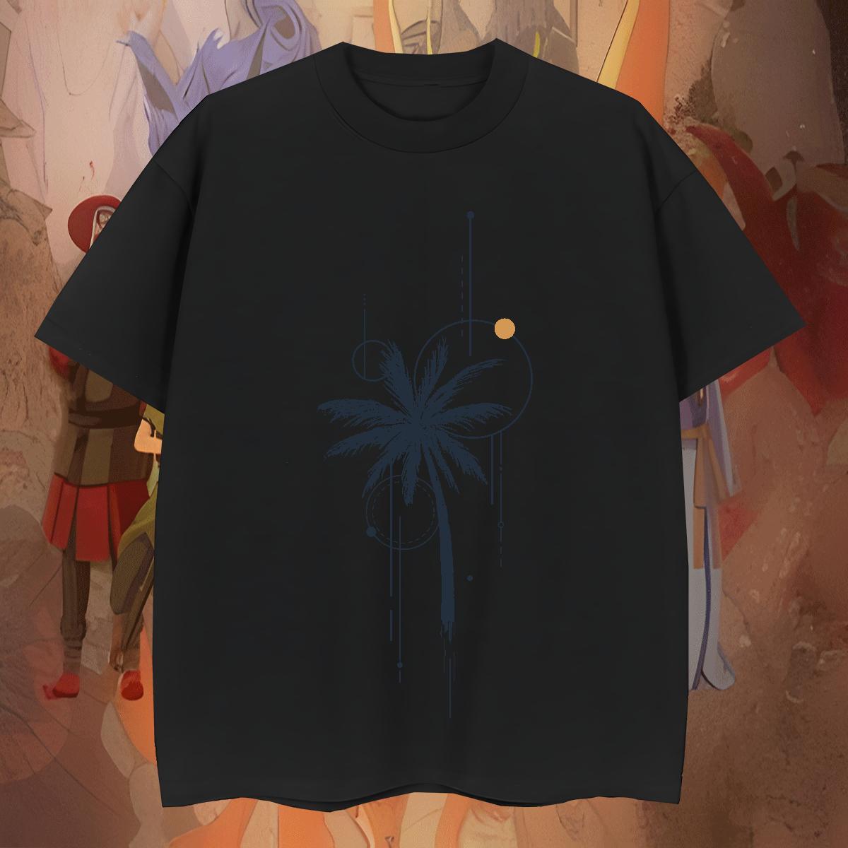Classic tree T Shirts Men Casual Daily Wear Men Clothes T-Shirt 230g Cotton Fashion Designer Crew Neck Breathable Black White Polos