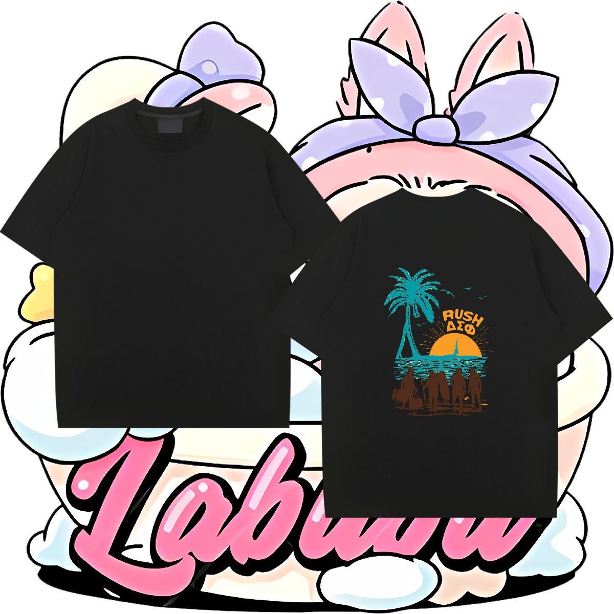 Fashion Casual T-Shirts tree Clothings 230g Pure Cotton Spring Summer Soft Plus Size Cartoon Breathable Short Sleeve Mens Tshirts