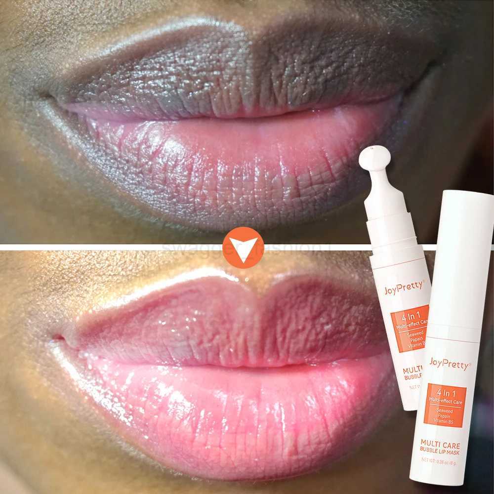 Bubble Lightening Dark Lip Balm Mask Gloss Oil Exfoliation Makeup Removal Face Care Beauty Health Lip Moisturizer Mask ProductsXJ240812