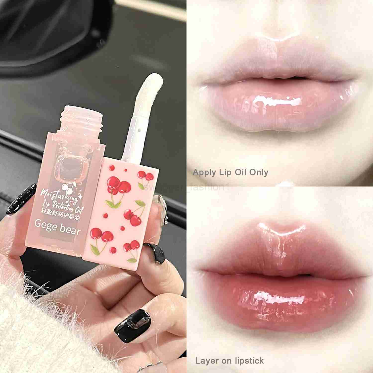 Lightweight Lip Set Lip Oil Clear Glass Moisturizing Nourishing Lip Balm Transparent Lip Oil Non-sticky Lip Care Serum PrimerXJ240812