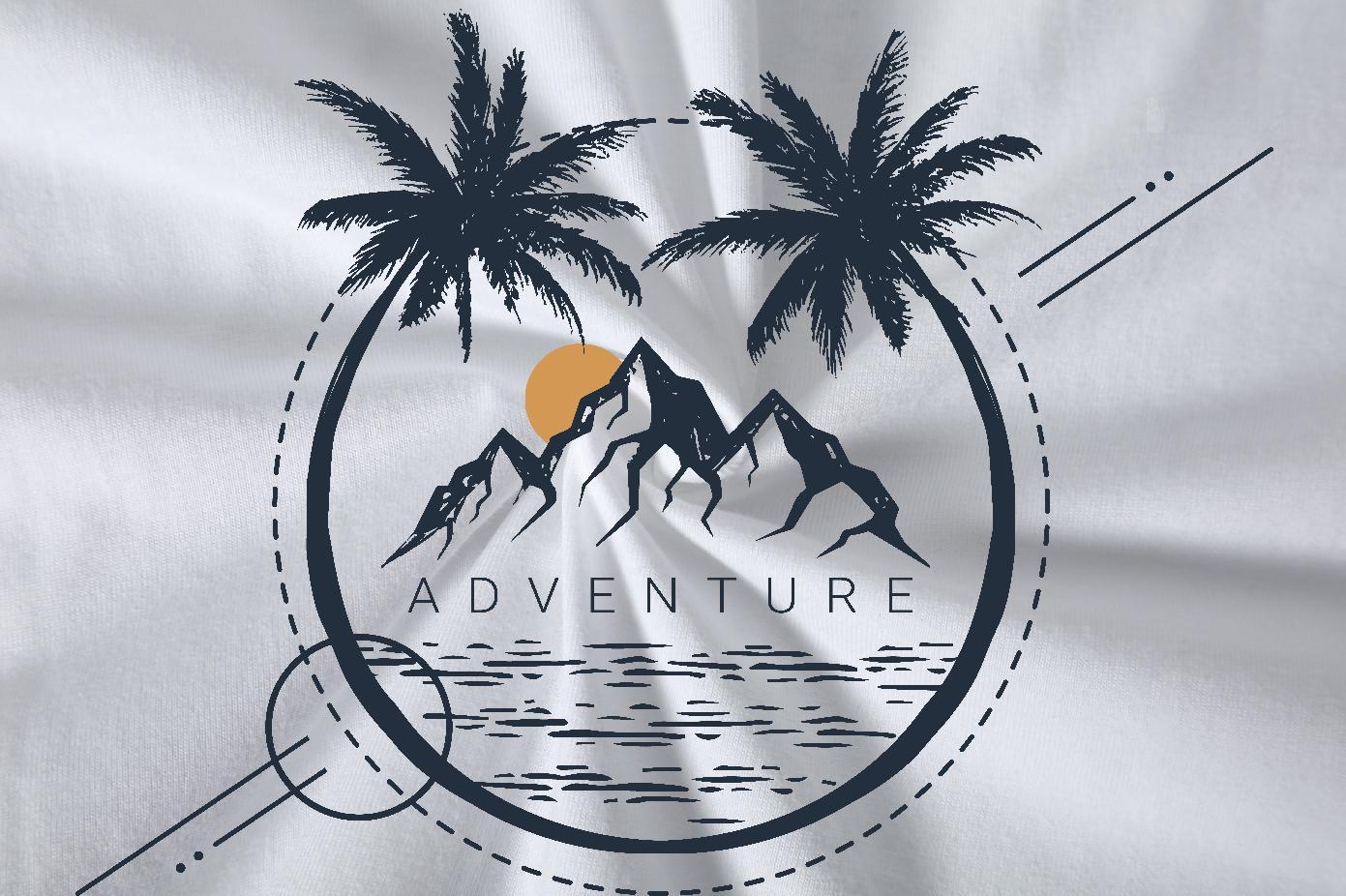 New T Shirts Men mountains Tshirts 230g Cotton Daily Outfit Cool Design Custom Printed Crew Neck Men Tees