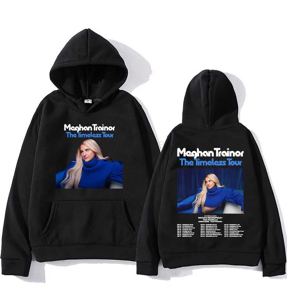 Meghan-Trainor The Timeless Tour 2024 Hoodies Cartoon Graphic Printing Sweatshirts with Hooded Comfortable Women/Men SudaderasXJ240812