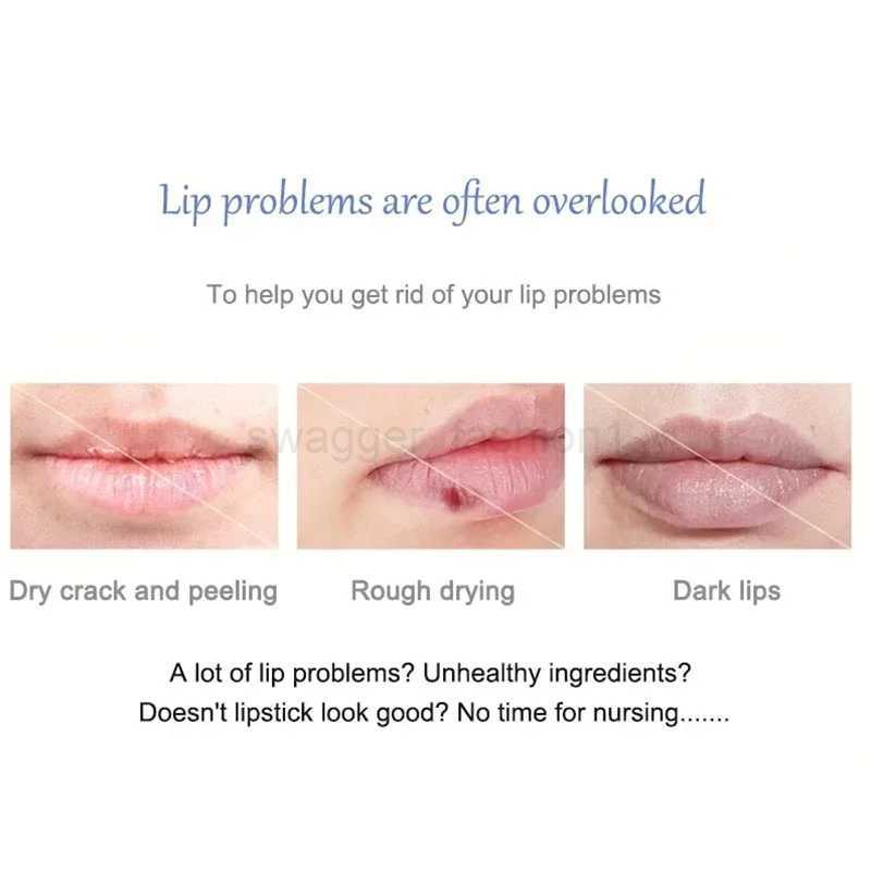 Lip Balm Black Brightening Melanin Lip Mask Lighten Lip Lines Brighten Complexion Exfoliating Moisturise Dead Skin Repair LipXJ240812