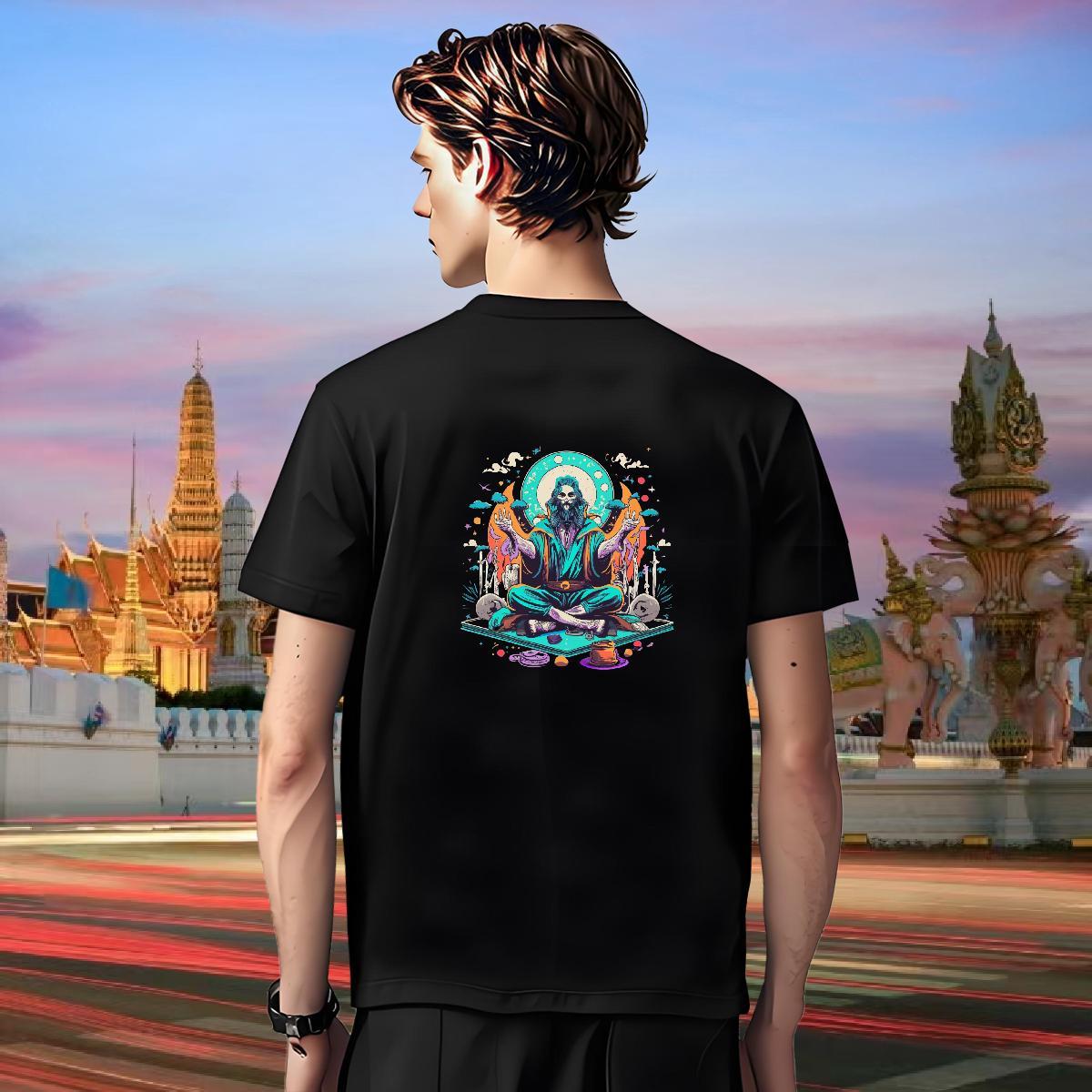 Fashion Design T-Shirts skull Tops Shirt 100% Cotton 230g High Street Hip Hop Free Shipping Floral Print Short Sleeve O-Neck Tshirt for Man Woman