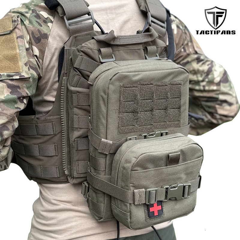 Mini hydration bag 2in1 detachable IFAK patch MOLLE hunting 240810