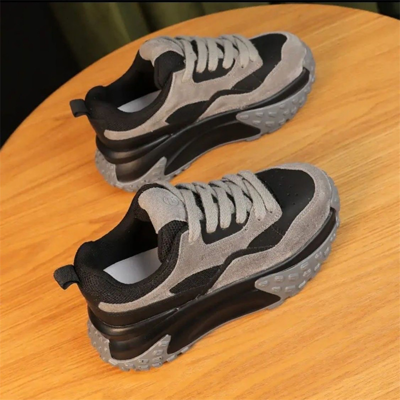 Ddmysports Super Hot Street Dad Women Spring And Autumn New Style Thick Sole Height Increasing Small Versatile Casual Sports Shoes Outdoor Shoes