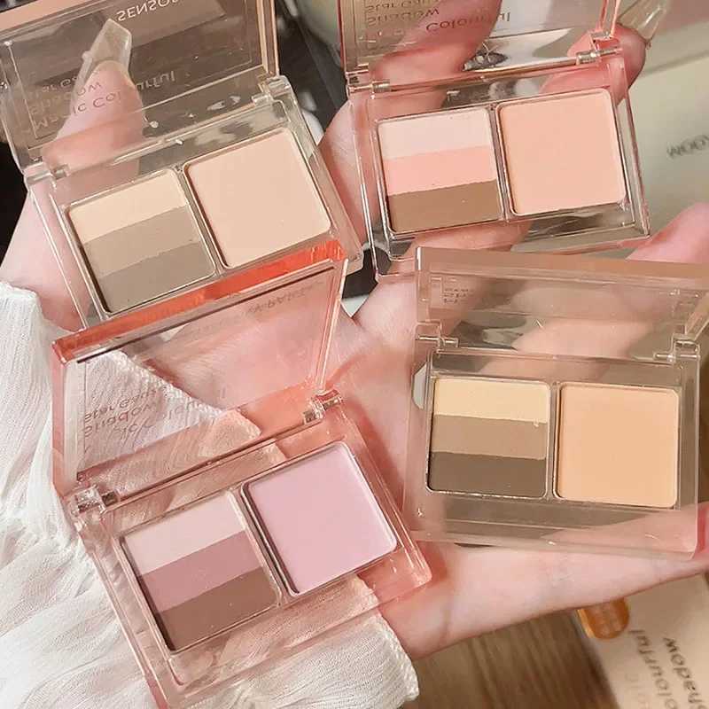 4 Colors Mini Eyeshadow Palette Pink B Natural Matte Eye Shadow Palette Long Lasting Korean Contour Powder Pigment MakeupW241212