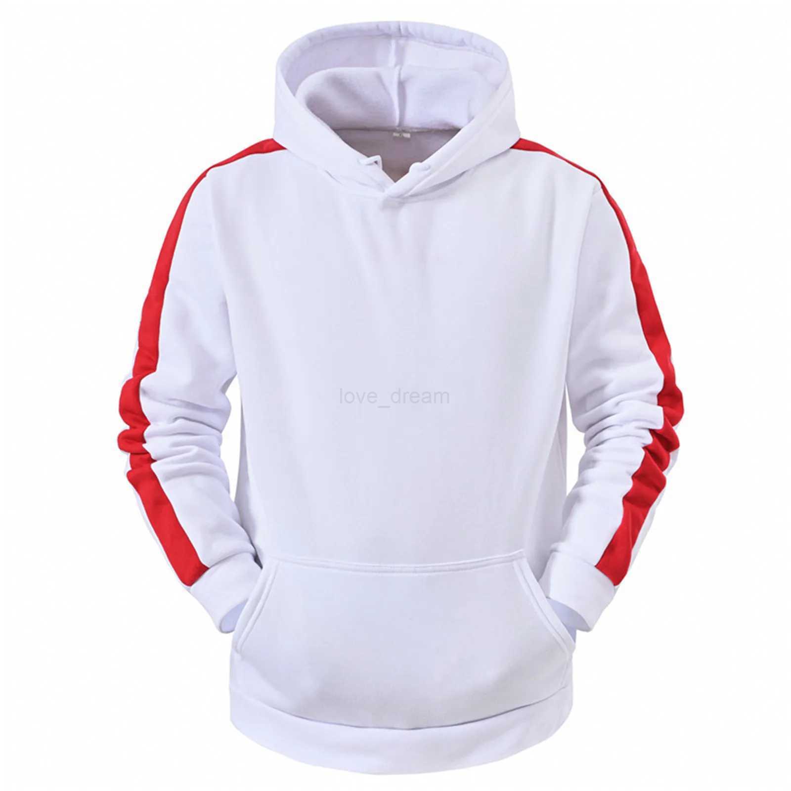 Mens Hooded Sweatshirt Autumn Winter Fashion Long Sleeve Jacket Casual Sports Hooded Sweater StreetwearXJ240812