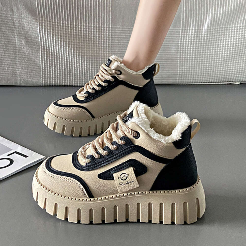 Ddmysports Korean Version Of Father S For Women Winter Plush Insulation High Top Instagram Trendy Student Casual Sports Cotton Shoes ZY Outdoor Shoes