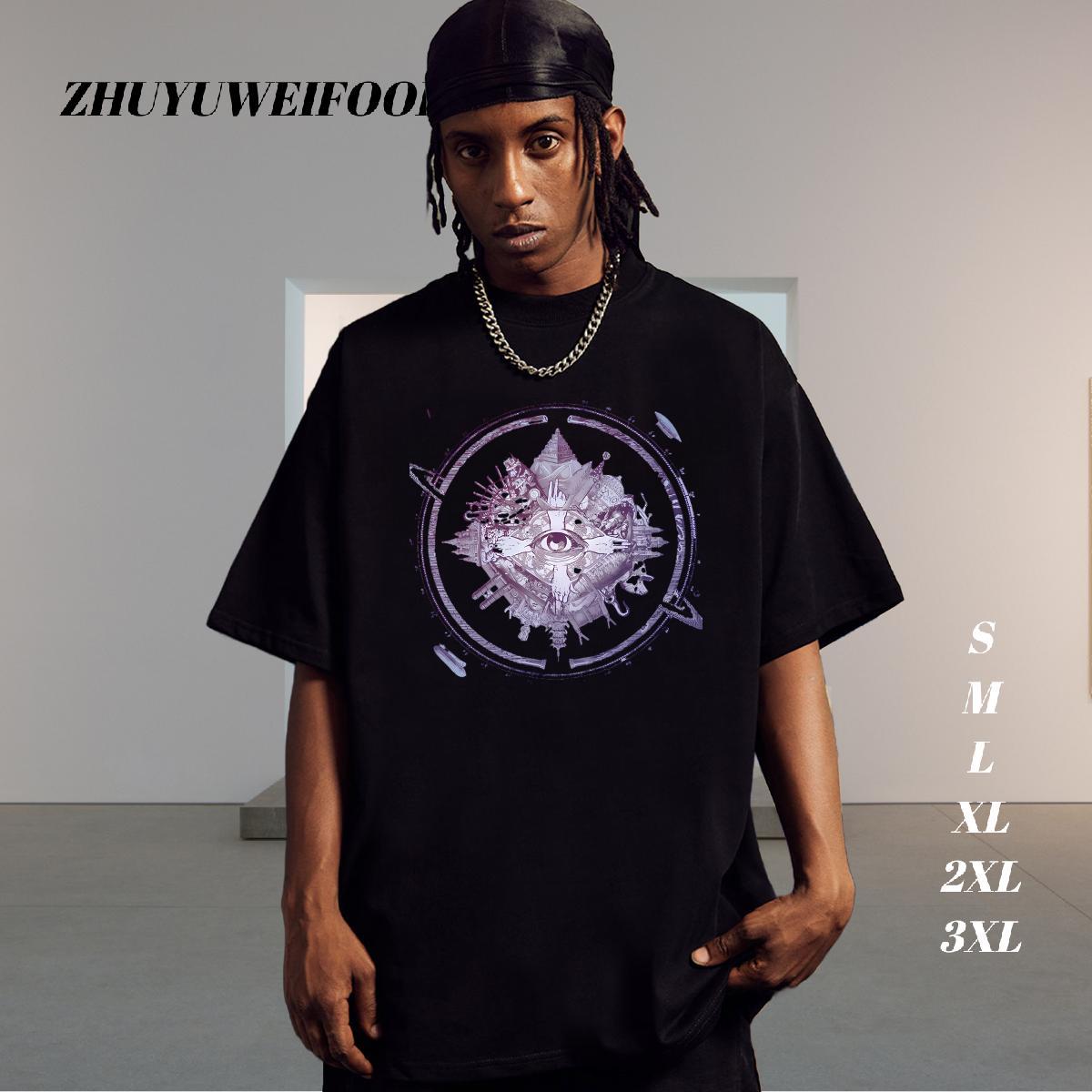 Fashion New Mens T Shirts eye of the devil Clothes 230g Pure Cotton Daily Outfit Cool Design Custom Printed Breathable Crew Neck Couples T Shirts