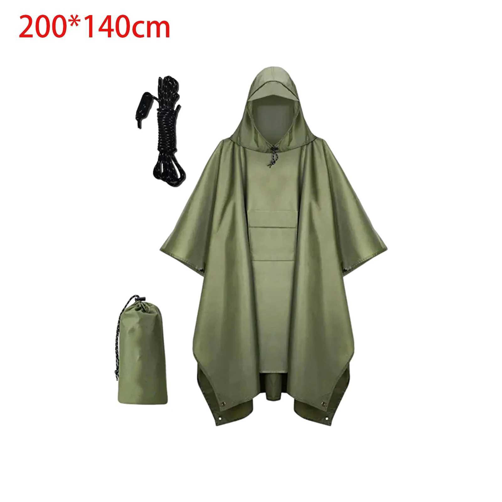Hooded Rain Poncho Water Resistant Rain Cape Cloak with Front Pocket Adults Poncho for Travel Camping Outdoor Climbing Riding Y240810