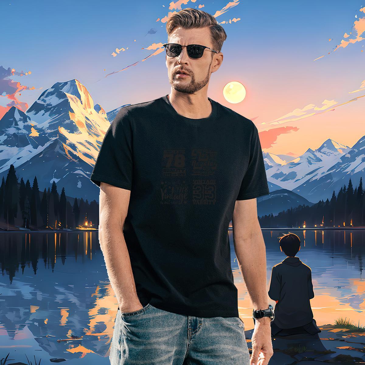 TOP Quality Tshirts letter 230g 100% Cotton Casual Beach Breathable Short Sleeve Mens T Shirts White Plus Size Free Shipping Tops