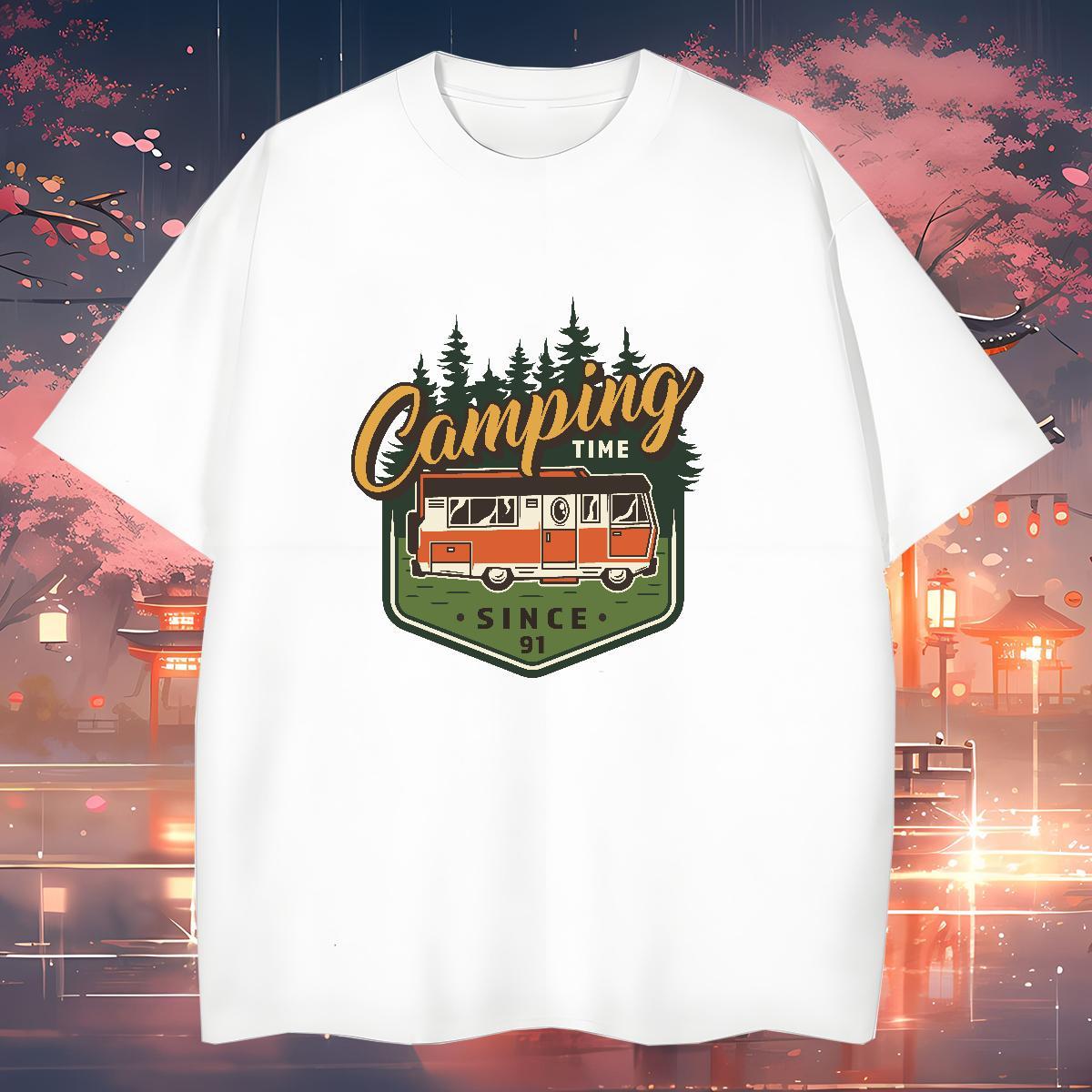 2024 230g 100% Cotton T-Shirts Casual Daily Wear Tshirts Tee Shirt Breathable Short Sleeve TOP Quality DIY Printed