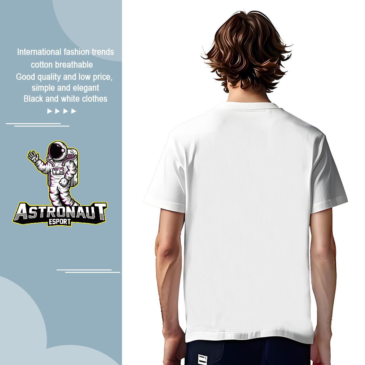 New Man T Shirts 230g 100% Cotton Tshirt for Man Woman Summer Casual Breathable Crew Neck Plus Size Cartoon Cool Design Tops