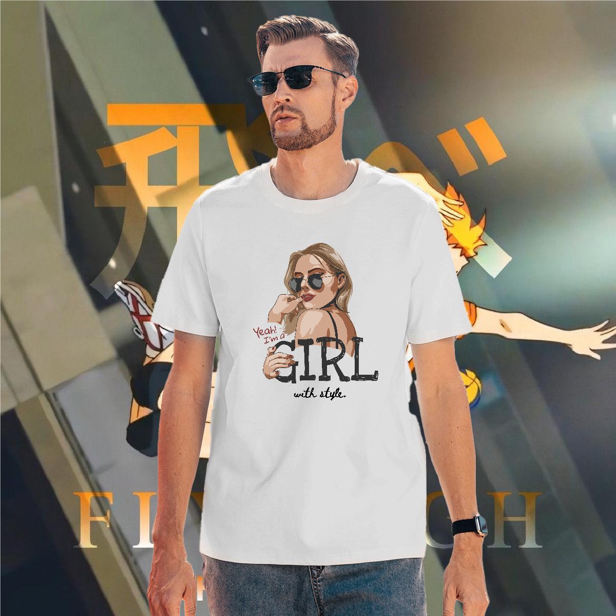 Soft Men Tshirts letter 230g 100% Cotton Sport Breathable T Shirts Men Customized Fashion New Top Tees