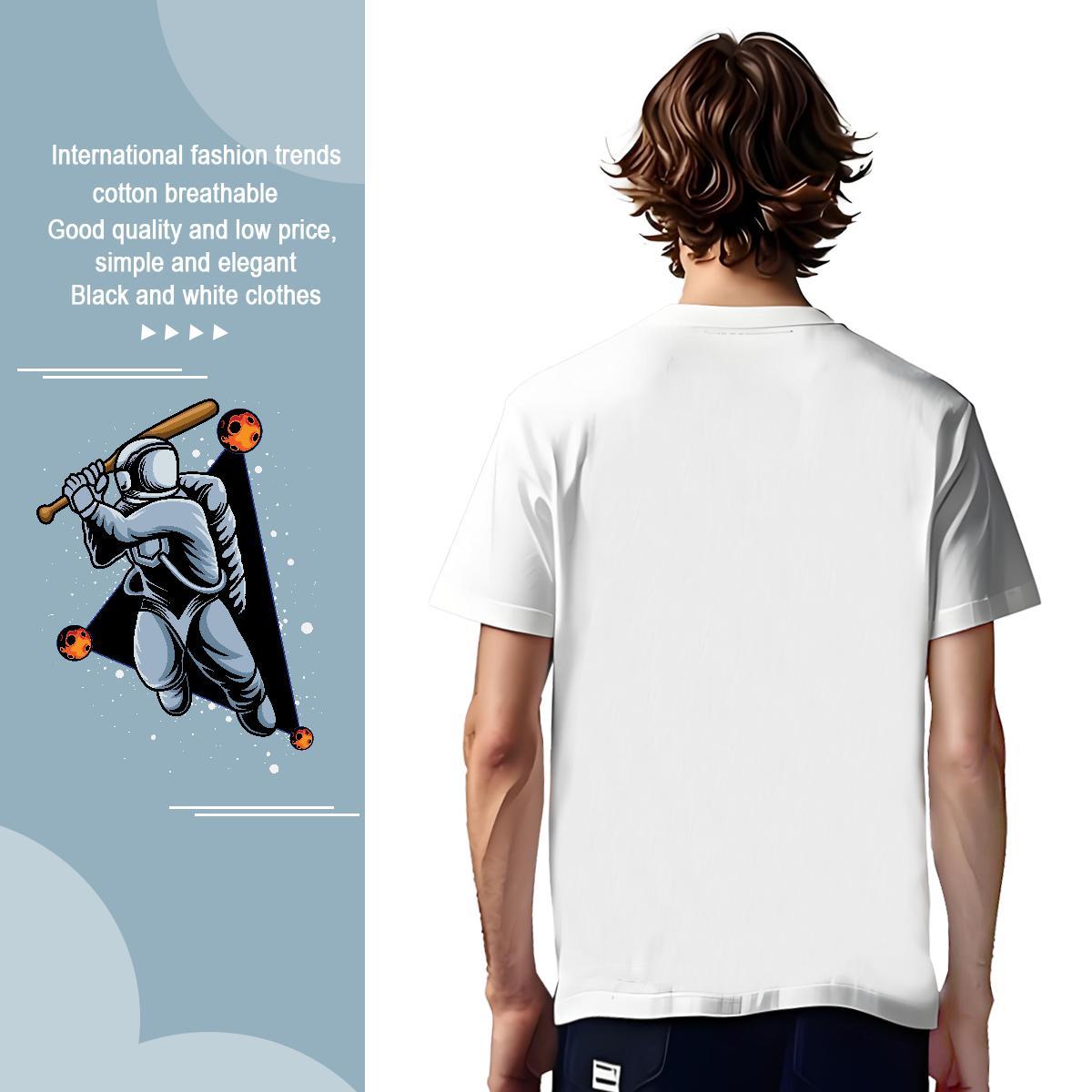 Casual New Man T Shirts 100% Cotton 230g Men Tshirts Street Casual Breathable Short Sleeve Custom Cartoon Designer Tops Tees