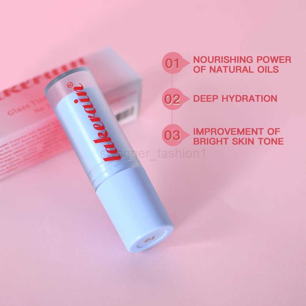 HOT Glass Tinted Lip Balm Light Cherry Red Orange Glow Moisturizing Vegetarian Lip Balm With Bright Clear Color Lip CosmeticsXJ240812