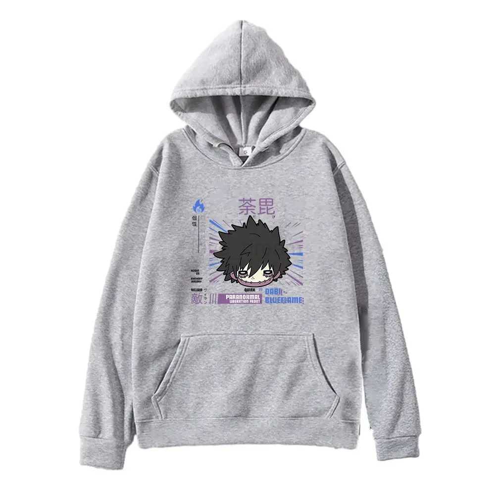 Japanese Anime My Hero Academia Dabi Hoodies Men Women Manga Print Long Sleeve Pullover Sweatshirts Casual Fleece ClothingXJ240812