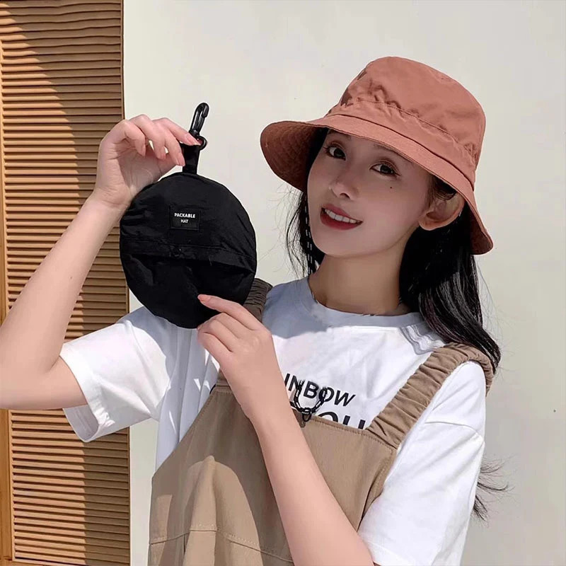 Quick drying bucket hat womens folding waterproof summer UV protection camping hiking outdoor sports Panama 240812