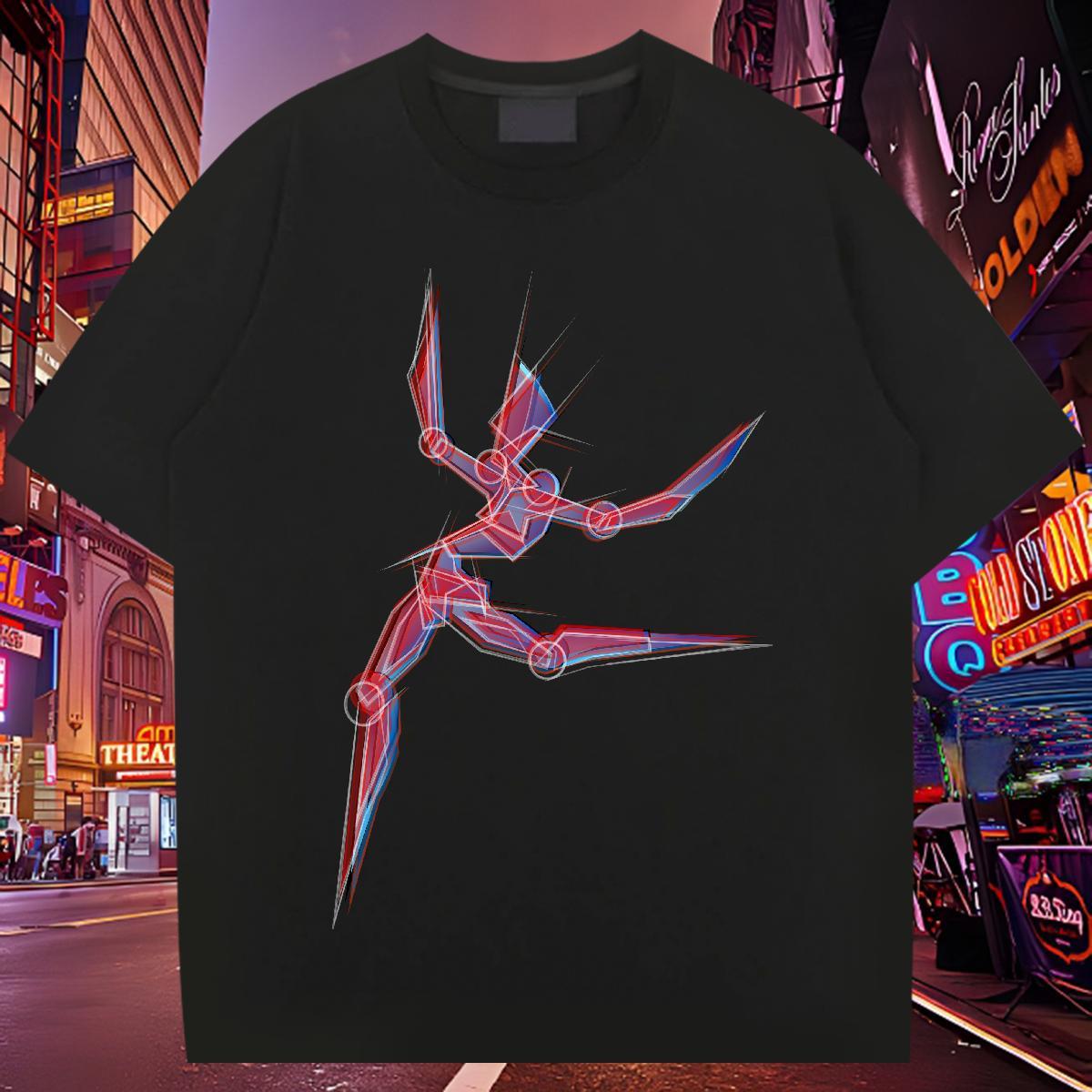 Casual New T-Shirts for Men ET Wear 100% Cotton 230g Sport Comfortable Anime Breathable Crew Neck Tshirts