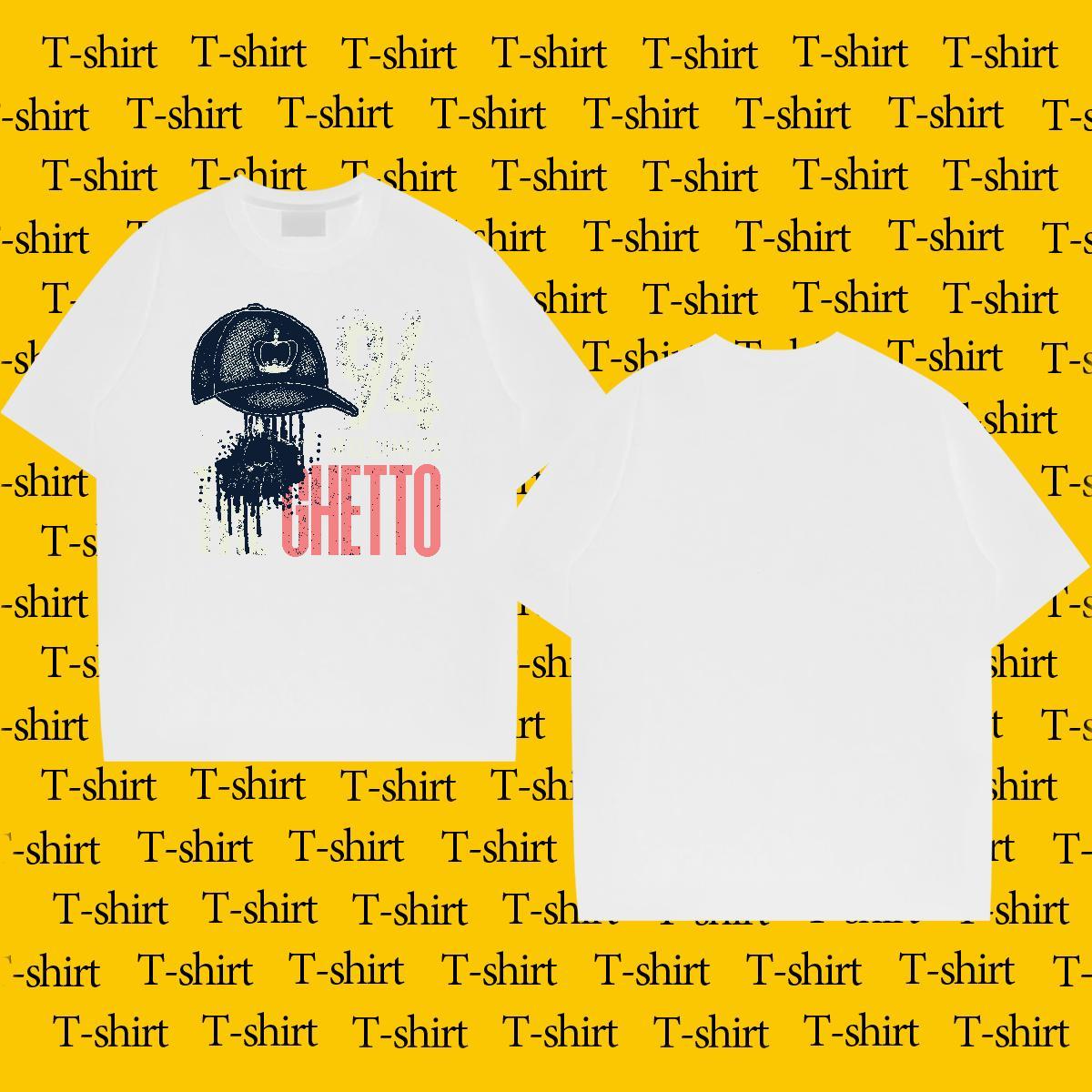 Unisex Couples T Shirts letter 230g Pure Cotton Hip Hop Street Breathable Soft T-Shirts DIY Printed 2024 New Tee Shirt