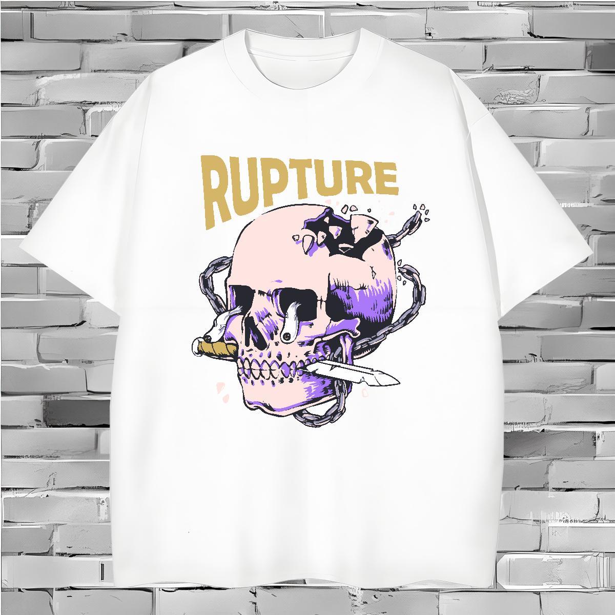Wholesale Mens T Shirts skull Clothings 230g 100% Cotton Casual High Quality Skull Breathable Men Tshirts