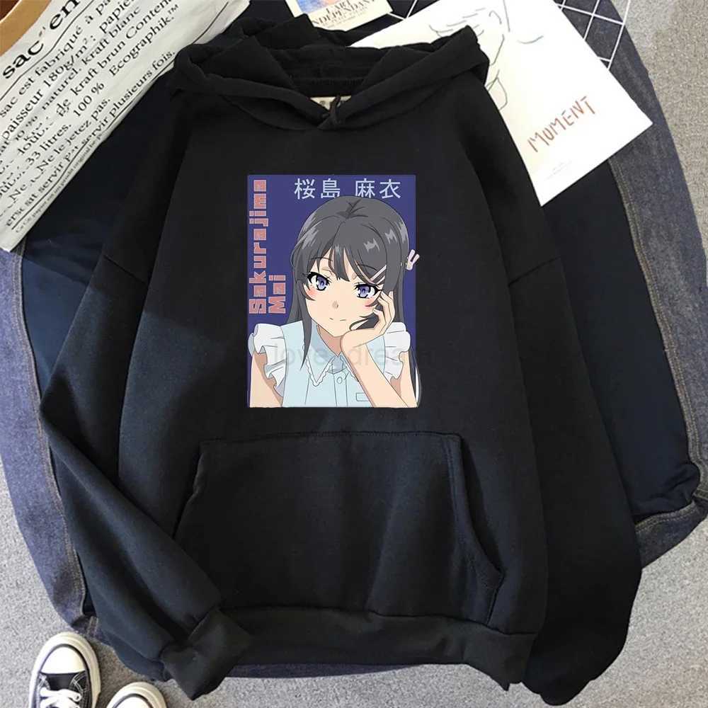 Hoodies Japan Anime Sakurajima Mai Kawaii Men Pullovers Harajuku Korean Hoodie Oversize Casual MenS Punk Hoody Korean ClothesXJ240812
