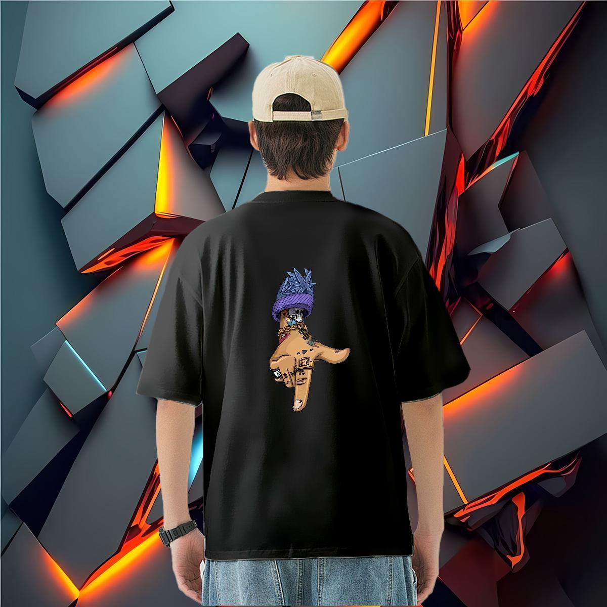 Fashion T Shirts Men skull Tees Shirts 100% Cotton 230g Daily Wear Soft Black White Round Neck Short Sleeve Men Tshirts