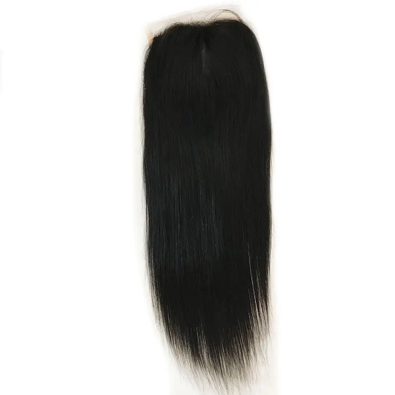 Dark Brown Closure 5"x5" Silk Top Lace Closure Human Hair Brazilian Remy Skin Base Topper 12x13cm Straight Pre Plucked For Women
